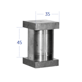 Axe acier à souder pour gond à collier – pour tube 35 ou 40 mm – compatibilité M0321/M0323