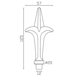 FER DE LANCE POINTE BARREAU ROND ACIER FORGÉ