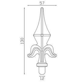 FER DE LANCE POINTE ACIER FORGÉ – BARREAU TUBE ROND