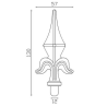 FER DE LANCE POINTE ACIER FORGÉ – BARREAU TUBE ROND