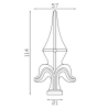 FER DE LANCE POINTE ACIER FORGÉ – POUR BARREAU ROND