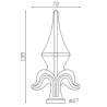 FER DE LANCE POINTE ACIER FORGÉ – POUR BARREAU ROND