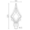 Pointe en fer ajourée – Fer de lance pour barreau rond
