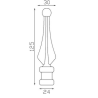 Fer de lance acier pour barreaux carrés– Base de 18 À 40 mm