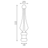 Fer de lance acier pour barreaux carrés– Base de 18 À 40 mm