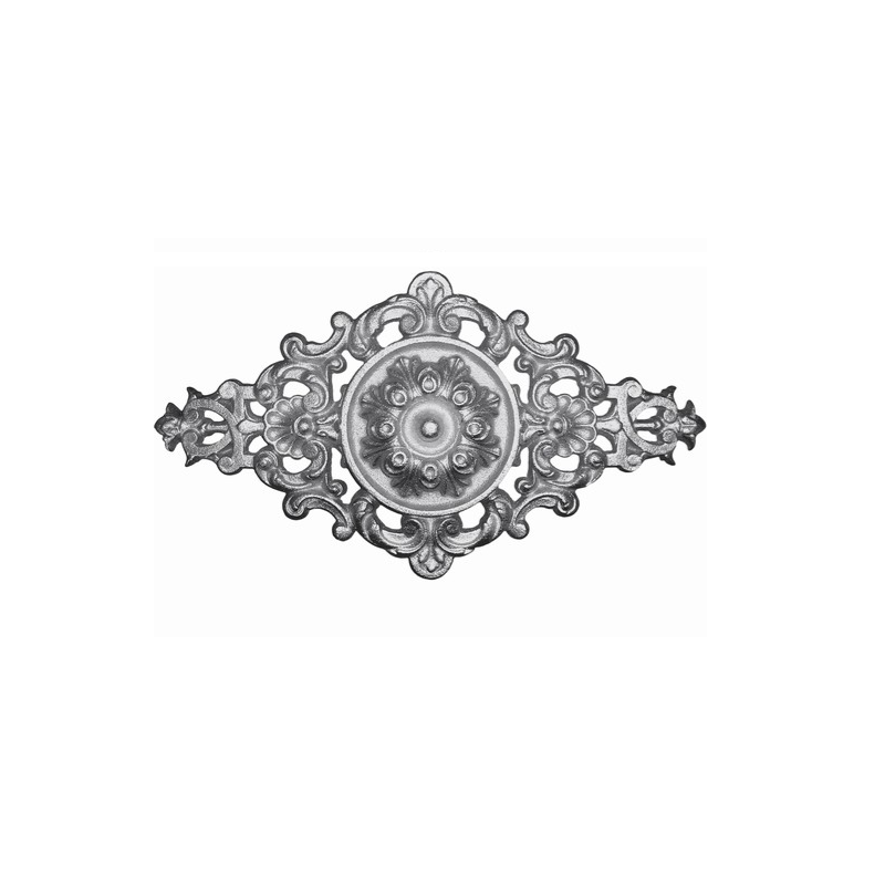 Palmette aluminium décorative taraudée M6 – 300x170 mm ou 400x200 mm
