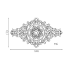 PALMETTE DÉCORATIVE EN ALUMINIUM – TARAUDAGE M6 – 300x170 mm OU 400x200 mm