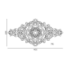 PALMETTE DÉCORATIVE EN ALUMINIUM – TARAUDAGE M6 – 300x170 mm OU 400x200 mm