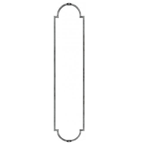 Ornement décoratif pour barreau carré 14 mm – Largeur 170 mm – À souder