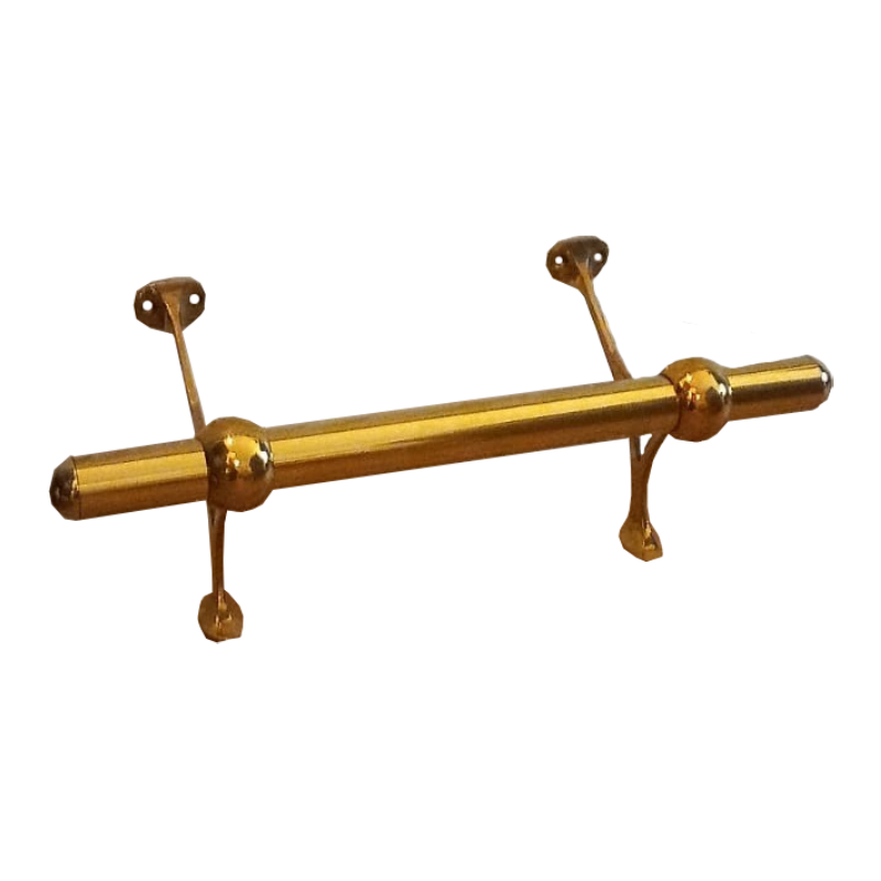 Kit repose-pieds de bar en laiton poli vernis – Longueur 1 à 2 mètres