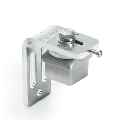 Pivot supérieur en acier avec platine en L – pour portail jusqu’à 300 kg