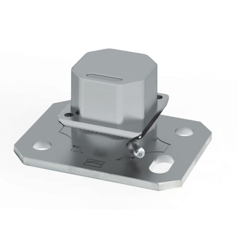 Pivot bas sur platine Communello pour portail acier – pour tube carré 40 ou 50 mm