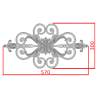 Plan palmette rosace 570x300 mm