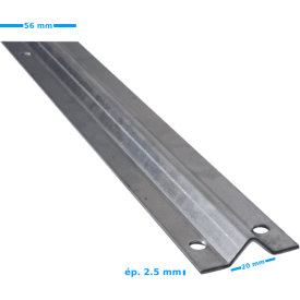 RAIL EN V ACIER ZINGUÉ À VISSER – POUR ROUE EN V – LONGUEUR 3 mètres