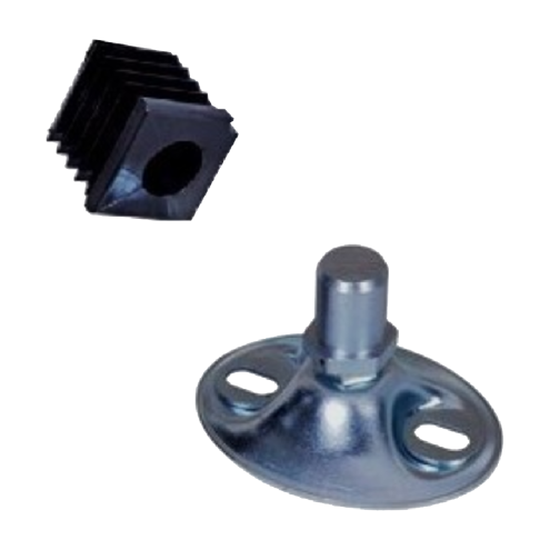 Crapaudine pivot acier zingué réglable – Pour tube 30 à 40 mm – Portail battant