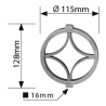 Plan du cercle décoratif moderne en acier