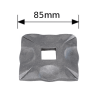 CACHE-SCELLEMENT CARRÉ EN FER – POUR BARREAU CARRÉ TUBE OU PLEIN – 5 DIMENSIONS