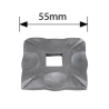 CACHE-SCELLEMENT CARRÉ EN FER – POUR BARREAU CARRÉ TUBE OU PLEIN – 5 DIMENSIONS