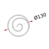 CERCLE SPIRALE FORGÉ Ø130 MM EN ACIER – FINITION QUEUE DE CARPE
