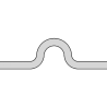 Rail à gorge ronde en acier ou inox pour roues en U