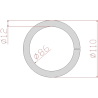 Cercle en acier brut non soudé – rond plein Ø 12 mm – Ø 110 mm