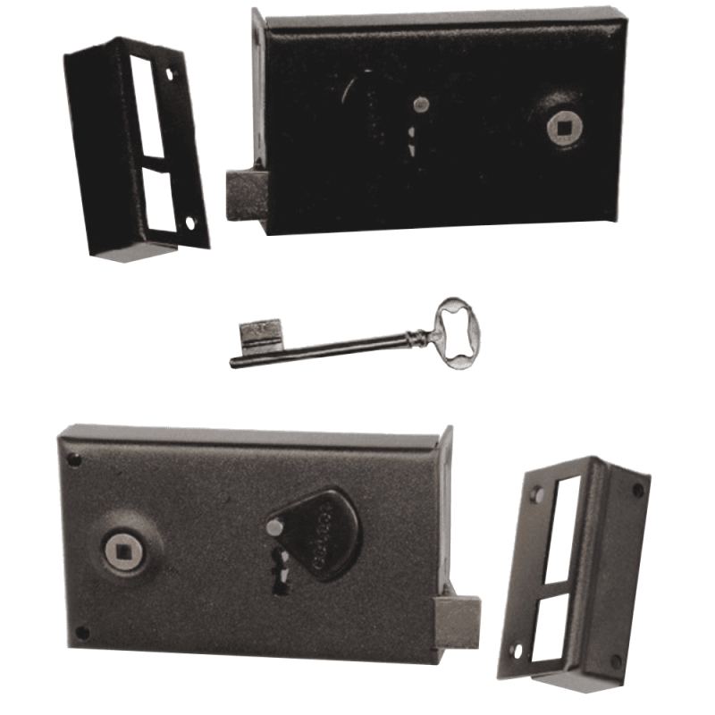 Serrure en applique horizontale 4 gorges – 140 x 82 mm – ouverture droite ou gauche