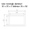 TUBE ALU RECTANGLE PRÉLAQUÉ BLANC MAT RAL 9010