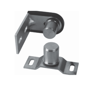 Pivot à billes pour tube 40 mm – Acier avec capot et cache de protection.