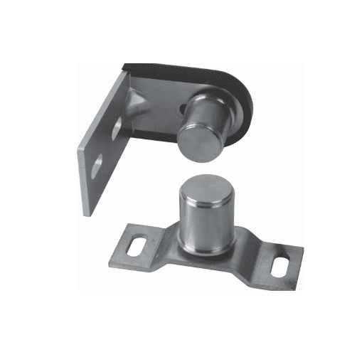 Pivot à billes pour tube 40 mm – Acier avec capot et cache de protection.