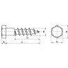 VIS À BOIS TÊTE HEXAGONALE INOX A2/A4 – TIREFOND DIN 571