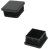 EMBOUT PATIN ÉPAIS TUBE CARRE BOUCHON NOIR OU BLANC M8000