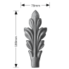 FEUILLE ACANTHE ACIER ESTAMPÉ – TÔLE FER DÉCORATIVE