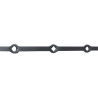 Barre à trous obliques en acier brut – Idéale pour la fabrication de grilles et portes