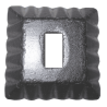 Cache scellement carré 50x50 – acier embouti pour plat 20x15 ou 16x8 mm