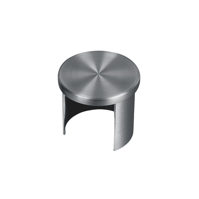 EMBOUT PLAT INOX 304 POUR TUBE Ø42.4 – FINITION MAIN COURANTE VERRE