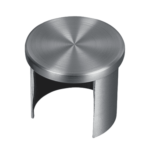 EMBOUT PLAT INOX 304 POUR TUBE Ø42.4 – FINITION MAIN COURANTE VERRE