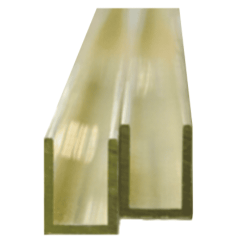 PROFILÉ LAITON EN U – COULISSE EN LAITON BRUT