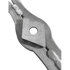 Rondelle losange Ø20 mm en acier brut – spéciale clé de tirant et croix de chaînage