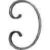 Volute en C en carré de fer martelé – finition forgée traditionnelle