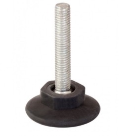 Vérin inox M8 x 30 noir avec tige filetée A2 pour mise à niveau précise