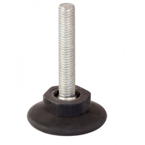 Vérin inox M8 x 30 noir avec tige filetée A2 pour mise à niveau précise