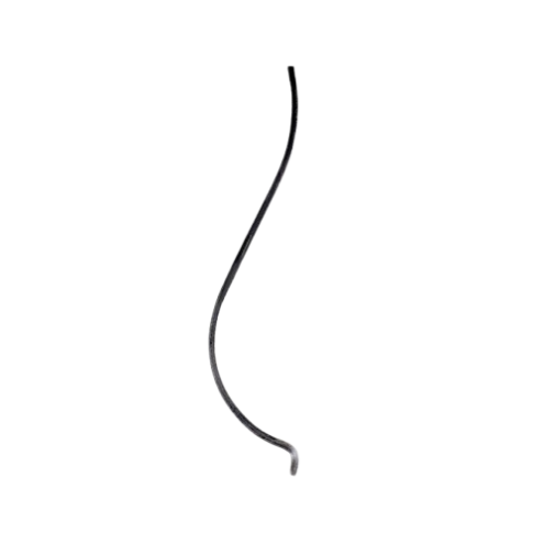 BARREAU GALBÉ EN ACIER FORGÉ – CARRÉ 12 X 12 MM – HAUTEUR 450 À 1050 MM