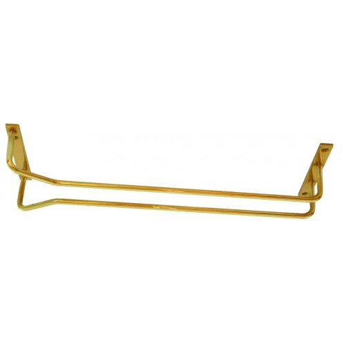 SUPPORT DE VERRES À VIN EN LAITON POLI – LONGUEUR 300 MM