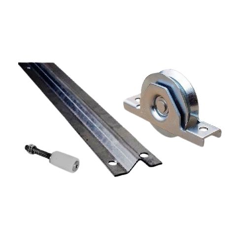 KIT ROUES V + RAILS + OLIVES – SUPPORT INTÉRIEUR ACIER