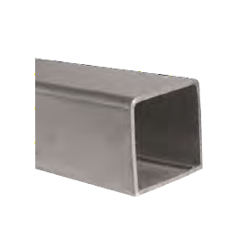 Tube inox carré 40x40 mm – Brossé grain 320 – Inox 316 qualité marine