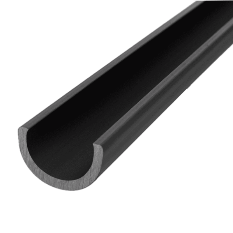 1/2 ROND CREUX BARRE DEMI TUBE ACIER PROFIL A FROID BBA