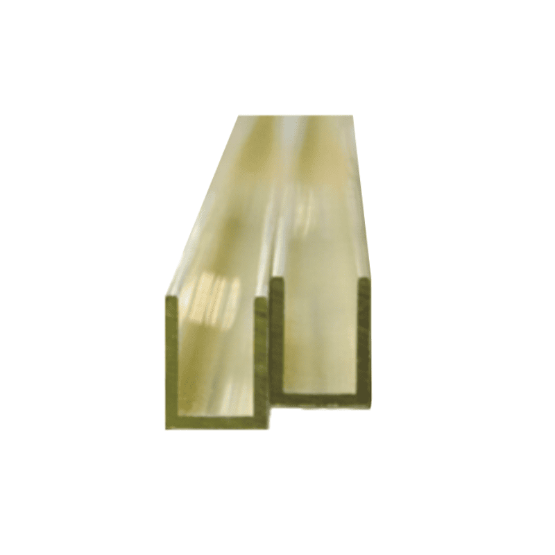 PROFILÉ LAITON EN U – COULISSE EN LAITON BRUT