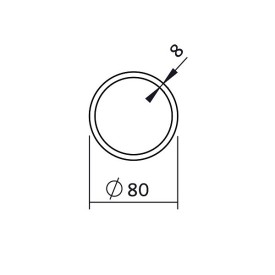 COLONNE ALUMINIUM TUBE LISSE Ø80 OU 100 HAUTEUR 13M W0086