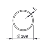 COLONNE ALUMINIUM TUBE LISSE Ø80 OU Ø100 – SUPPORT VERTICAL - LONGUEUR 3MÈTRES