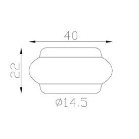 BAGUE RONDE EN ACIER – POUR BARREAU ROND Ø14 OU 16 MM – Ø20 X 40 MM